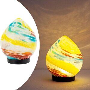 STUNNING Hand-Blown Style Artisan Glass Table Lamp